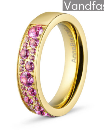 Annebrauner Sparkling Rose Ring 18k Guldbelagt 48