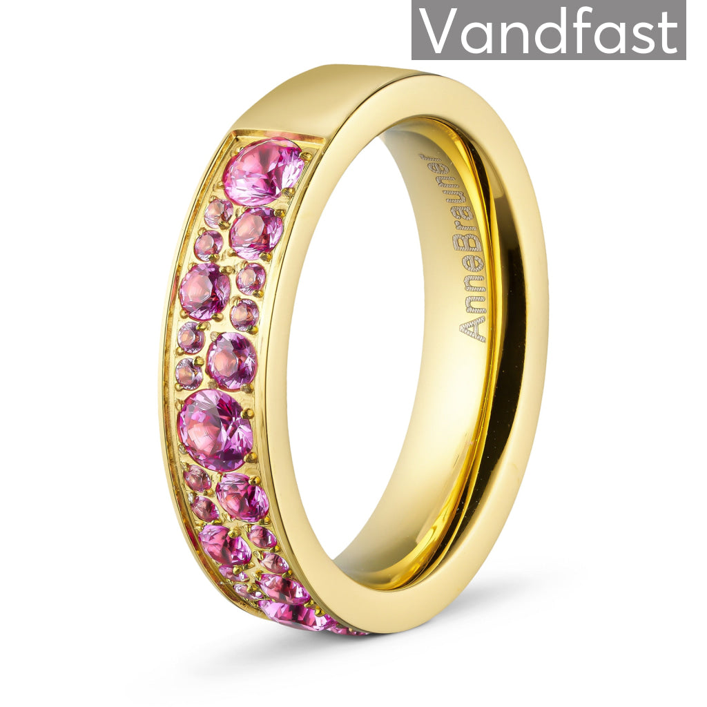 Annebrauner Sparkling Rose Ring 18k Guldbelagt 48