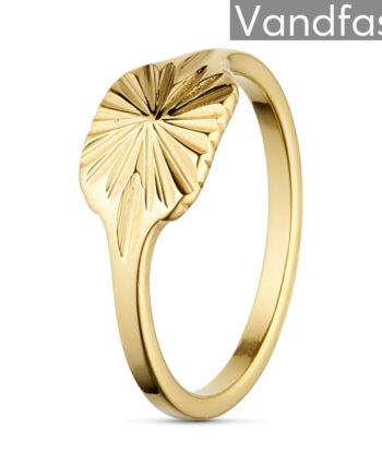 Annebrauner Sun Burst Ring 18k Guldbelagt 52