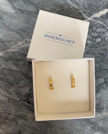 Annebrauner Sun Creoler 13 Mm 18k Guldbelagt