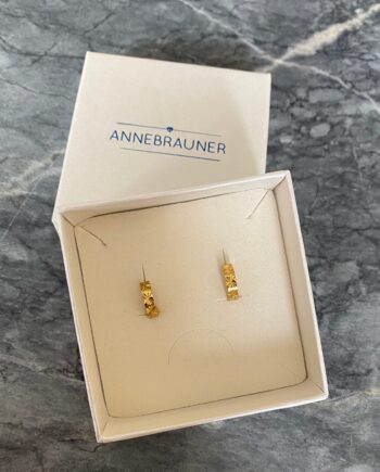 Annebrauner Sun Creoler 11 Mm 18k Guldbelagt