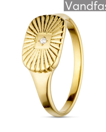 Annebrauner Sun Rays Burst Ring 18k Guldbelagt 52