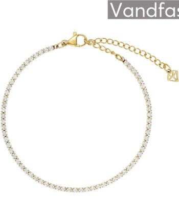 Annebrauner Tennis Mini Armbånd 18k Guldbelagt