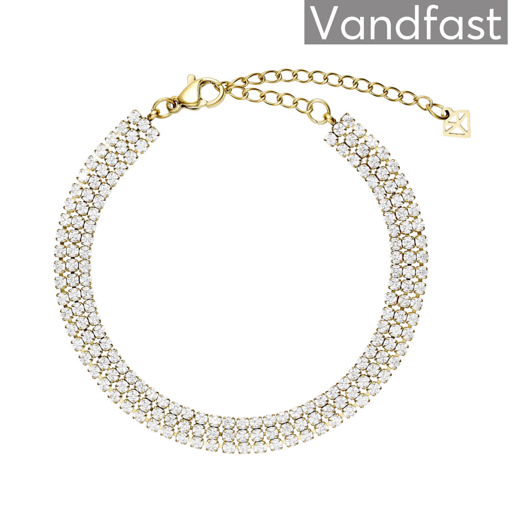 Annebrauner Tennis Triple Armbånd 18k Guldbelagt