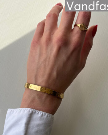 Annebrauner Texture Bangle Armbånd 18k Guldbelagt