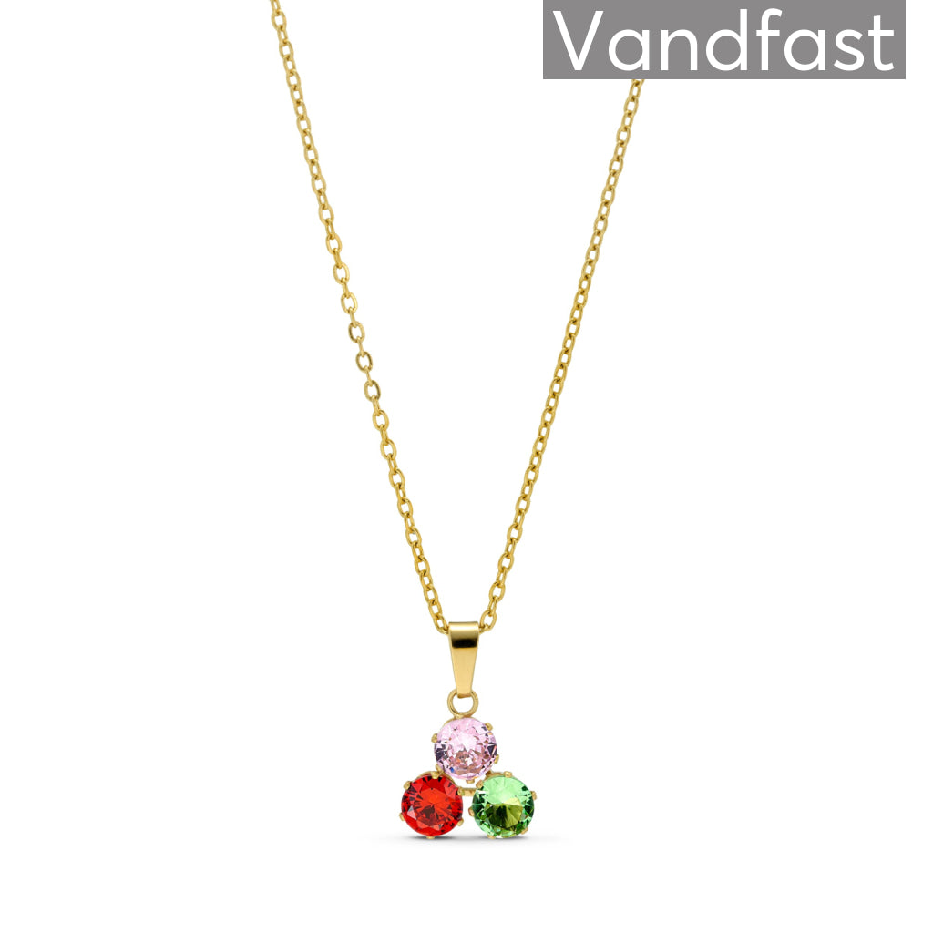 Annebrauner Third Time Multicolor Halskæde 18k Guldbelagt
