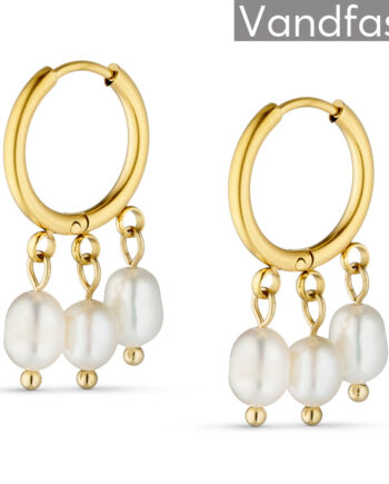 Annebrauner Triple Pearl øreringe 18k Guldbelagt