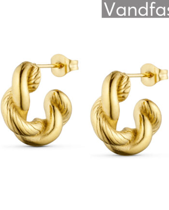 Annebrauner Twisted øreringe 18k Guldbelagt