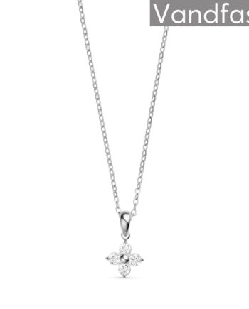 Annebrauner Zirconia Flower Halskæde