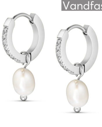 Annebrauner Zirconia Pearl Creole øreringe