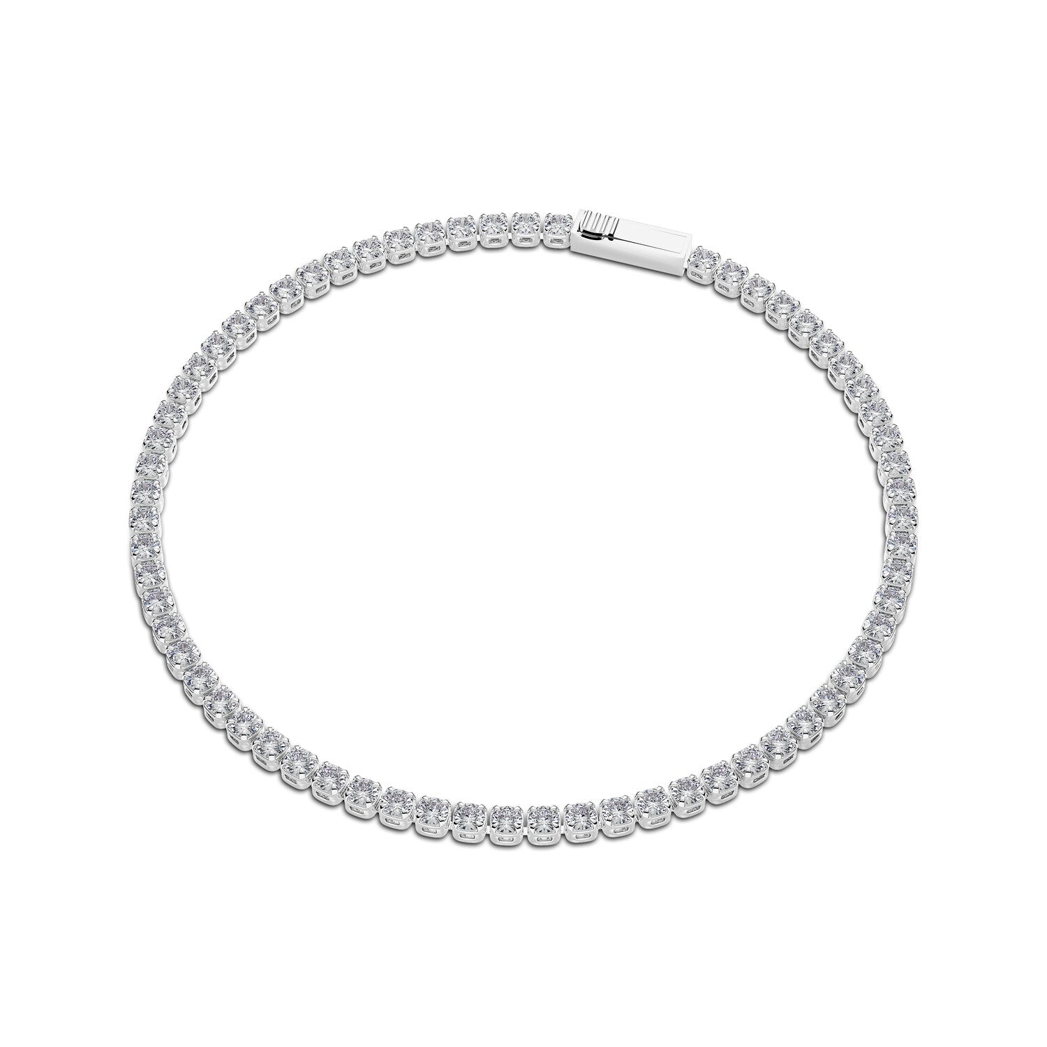 Armbånd Diamante 14 Kt  Guld El  Hvidguld   39-  78 Ct Tw  -  Vs Lab-grown Diamanter