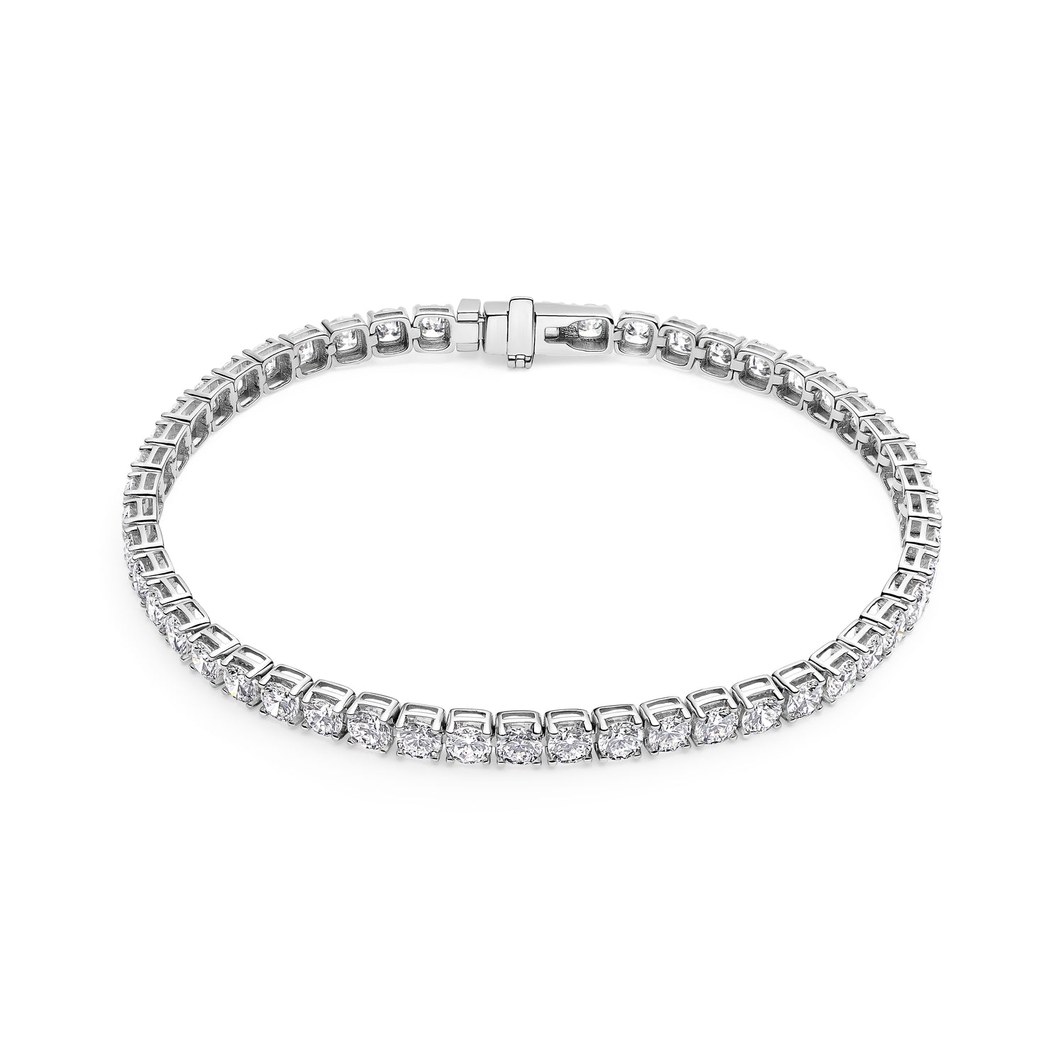 Armbånd Diamante Tennis 14 Kt  Guld El  Hvidguld   64-  72 Ct Tw  -  Vs Lab-grown Diamanter
