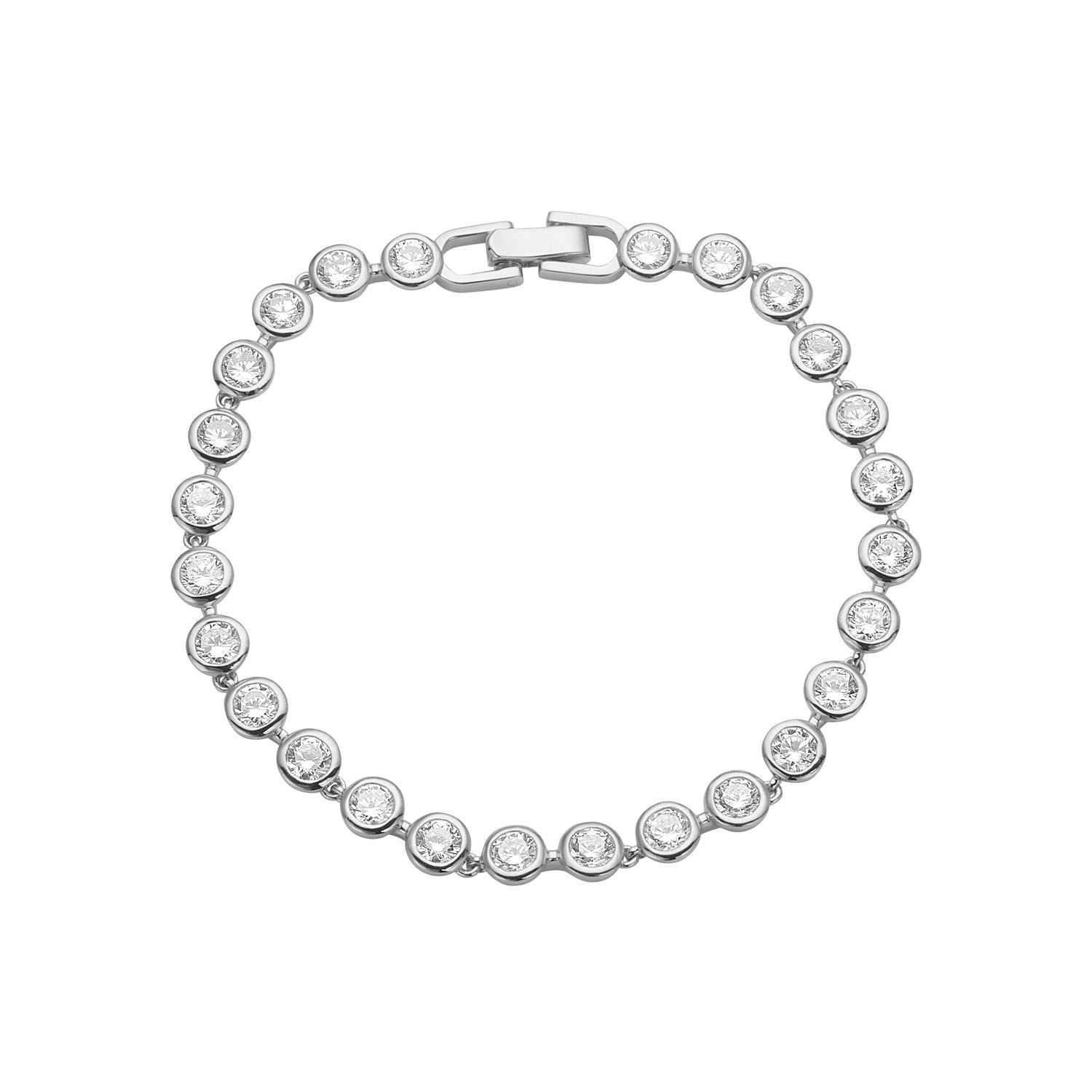 Armbånd   Sølv Med Zirkonia 17 Cm