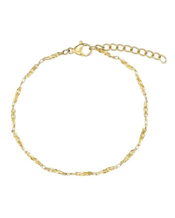Armbånd   Stål  Belagt Med 14   Guld
