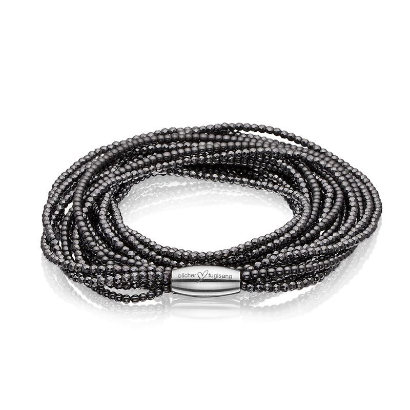 Armbånd Og Halskæde       Med Hæmatit 60 Cm