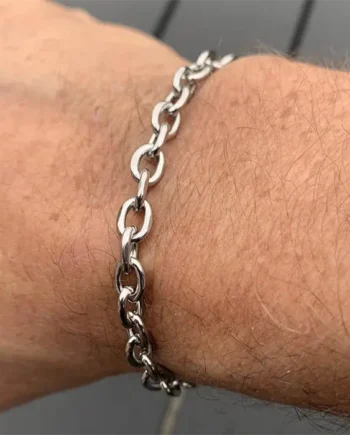 Armbånd Simpel   ædelstål 6mm  Quot Chain Quot