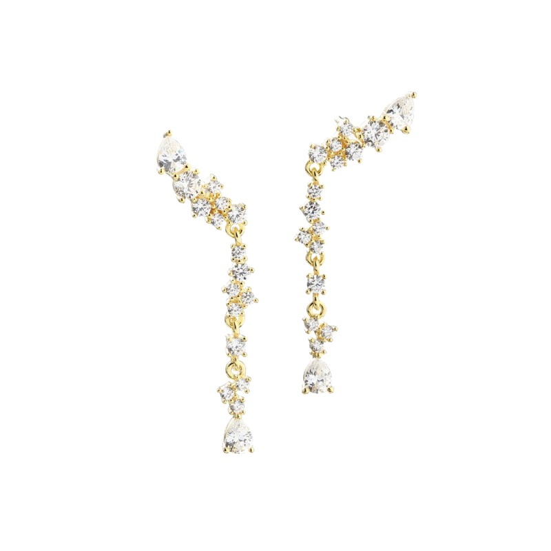 Aura Long Earstud   Golden