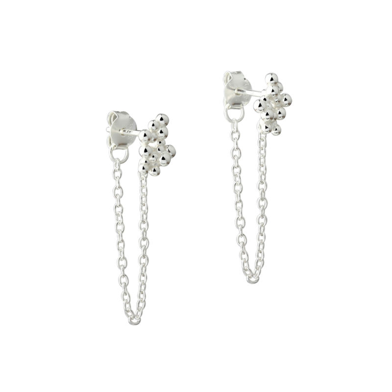 Aya Earstud Chain   Silver
