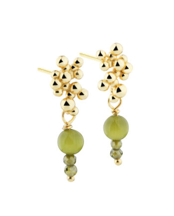 Aya Olive Earstud   Golden