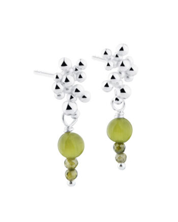 Aya Olive Earstud   Silver