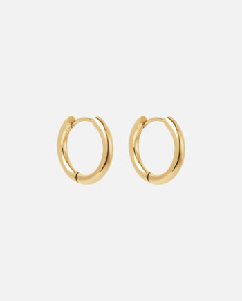 Basic Hoops øreringe 18k Guldbelagt 17mm