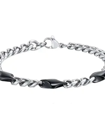 Black Steel Chain Bracelet   Herrearmbånd   Rustfrit Stål