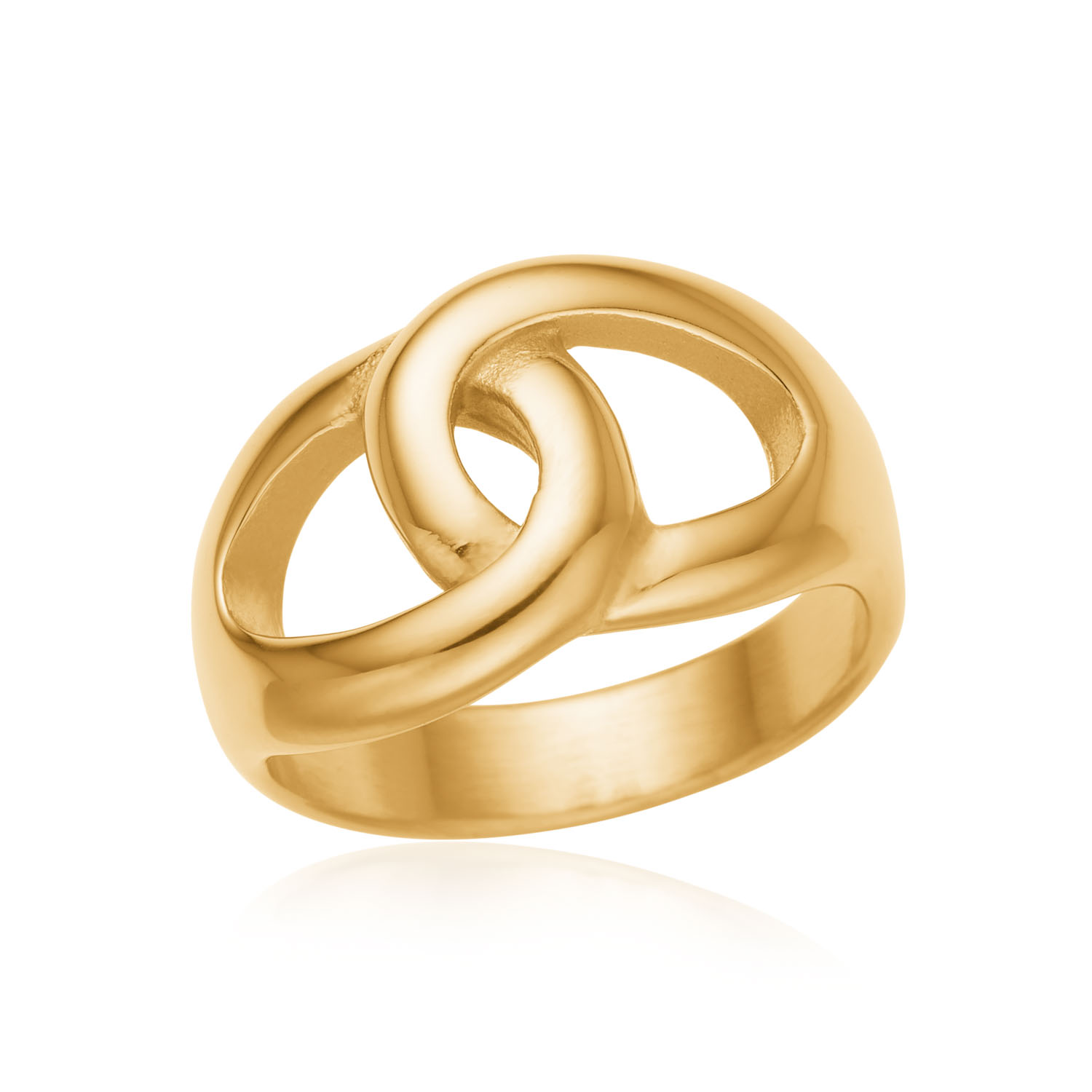 Blank Ring   Forgyldt Stål Nyhed 50