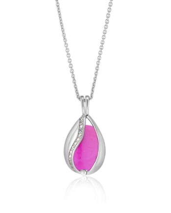 Blankt Smykke æg Med Pink Onyx