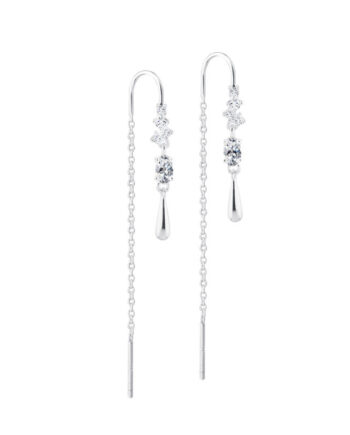 Blush Drop Clear Thread   Silver