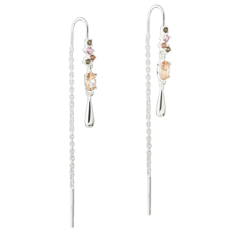 Blush Drop Earthread   Silver