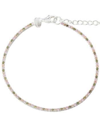 Blush Tennis Bracelet   Silver