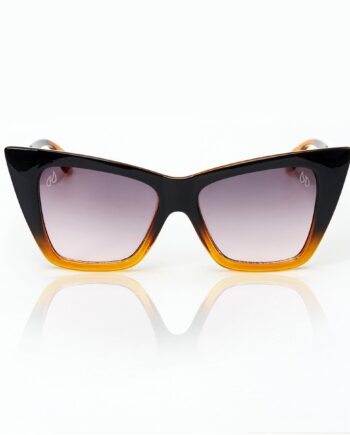 Cat Eye Solbriller  Meow   Mørkebrun Med Faded Overgang Til Orange