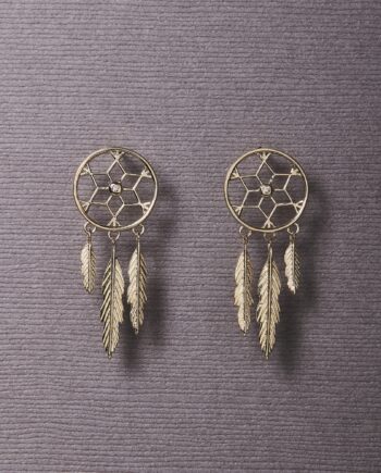 Catchingdreams øreringe 14 Karat Guld Med Diamant 10 Dages Levering