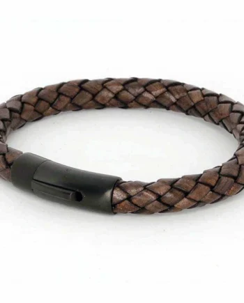 Chart Læderarmbånd Brun Sort