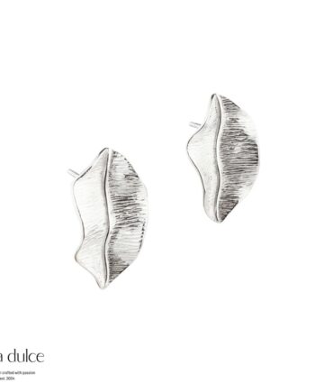 Cherry Leaf Big Earstud   Silver