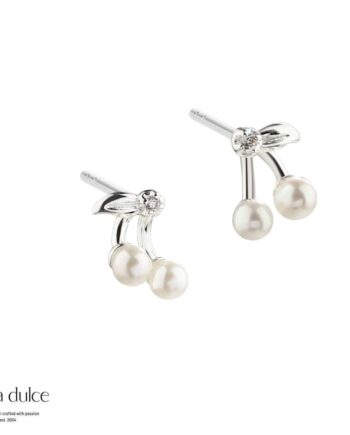 Cherry Pearl Earstud   Silver