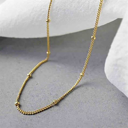 Choker Kæde   Forgyldt Sterling 35cm 5cm