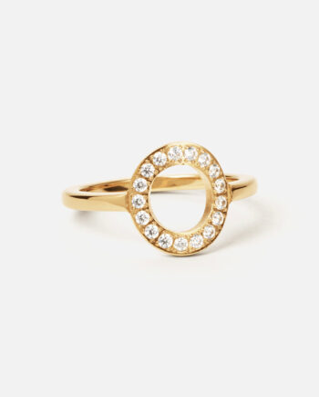Circle Zirkon Ring 18k Guldbelagt 12mm