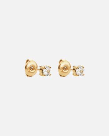 Classic Zirkon Studs øreringe 18k Guldbelagt 4mm