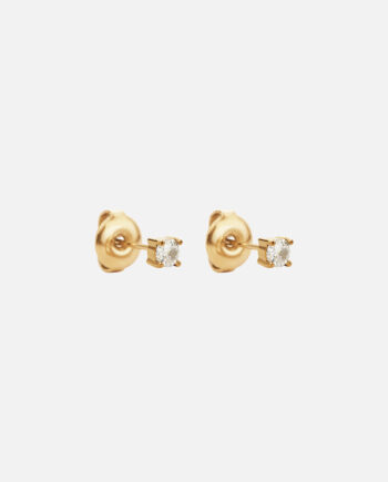 Classic Zirkon Studs øreringe 18k Guldbelagt 3mm