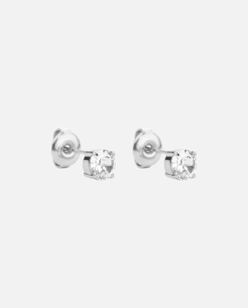 Classic Zirkon Studs øreringe Sølvfarvet 5mm