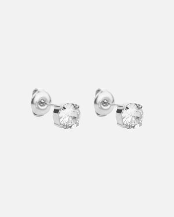Classic Zirkon Studs øreringe Sølvfarvet 6mm