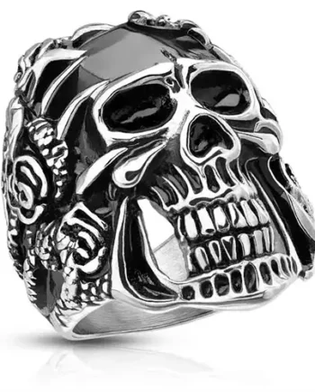 Claws Skull Herre Ring   Stål