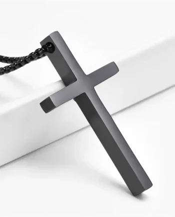 Croce Korssmykke   Rustfri Stål Blackcoat