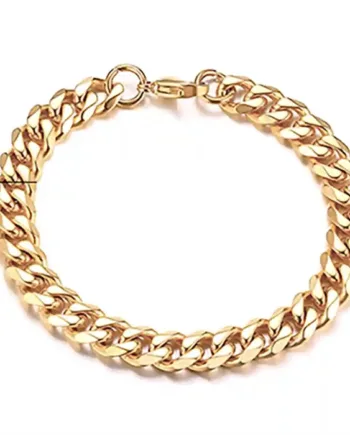 Cuban Chain Herrearmbånd   Forgyldt Rustfri Stål     Mm