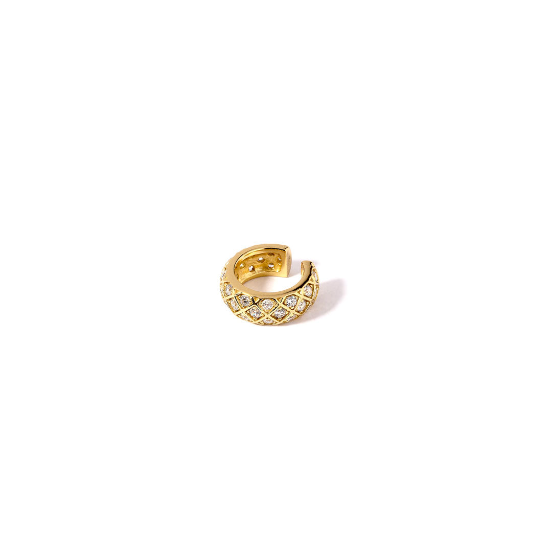 Cuff ørering Blingthing Onesize Regulerbar Størrelse 18 Karat Forgyldt Sterling Sølv