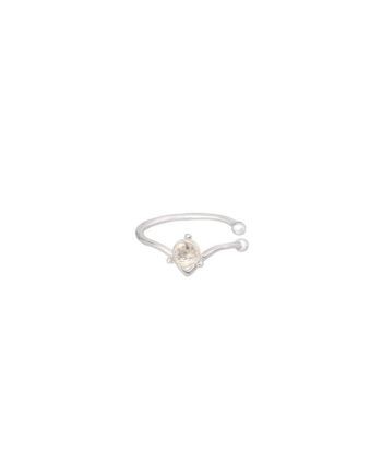 Cuff   ørering  Romanticuff Onesize Regulerbar Størrelse Sterling Sølv Med Månesten