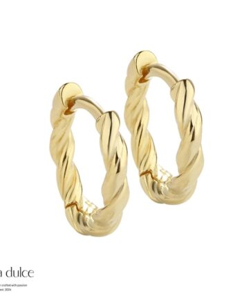 Curly Hoop Small   Golden