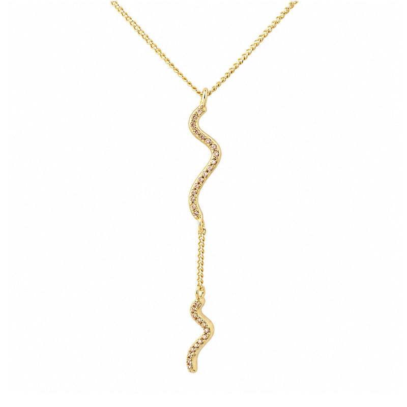 Curva Champagne Necklace   Golden