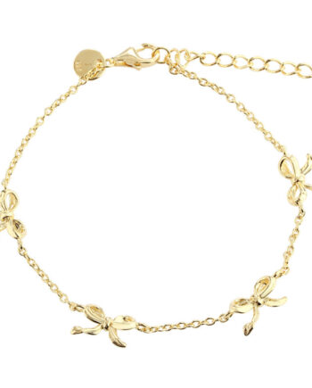 Curve Bow Bracelet   Golden